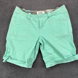 Cariloha Bamboo Mens Mint Green Cargo Shorts Size 32 Tropical Waistband Trim